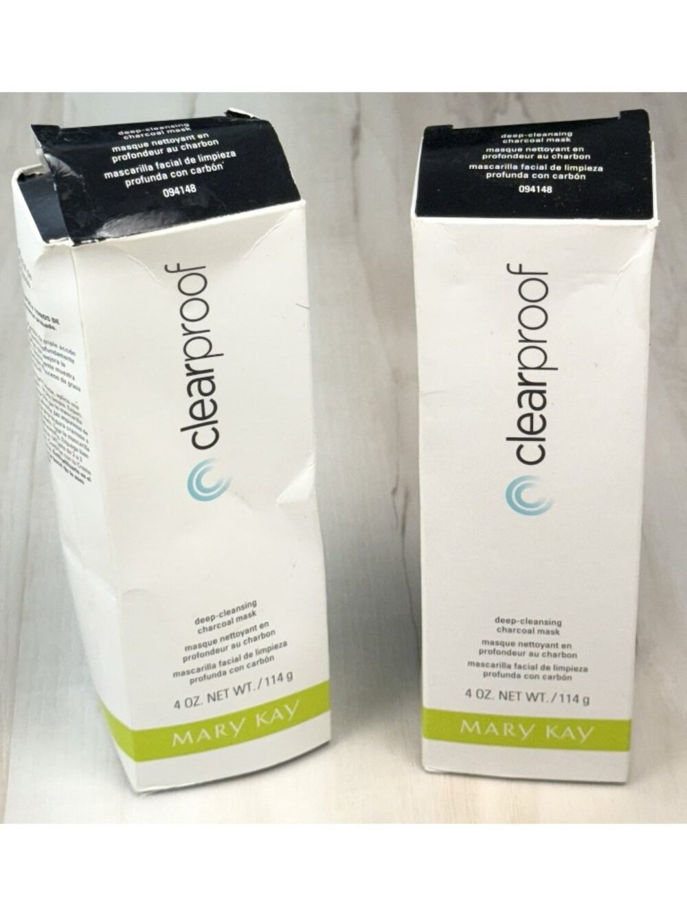 Lot 2 MARY KAY 4oz 114g Clear Proof Deep-Cleansing CHARCOAL MASK NIB NEW
